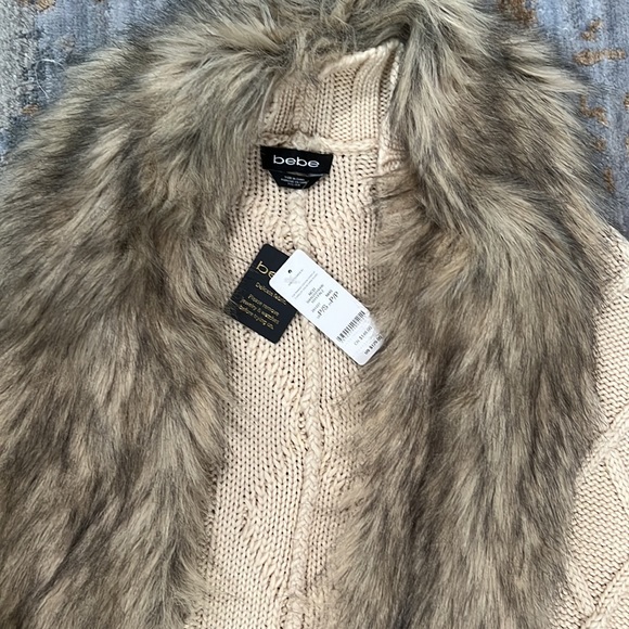 Removable fur oversized cardigan - Picture 2 of 3